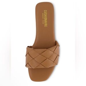 Cushionaire Women's Brown Woven Slide Sandals, Sz 8